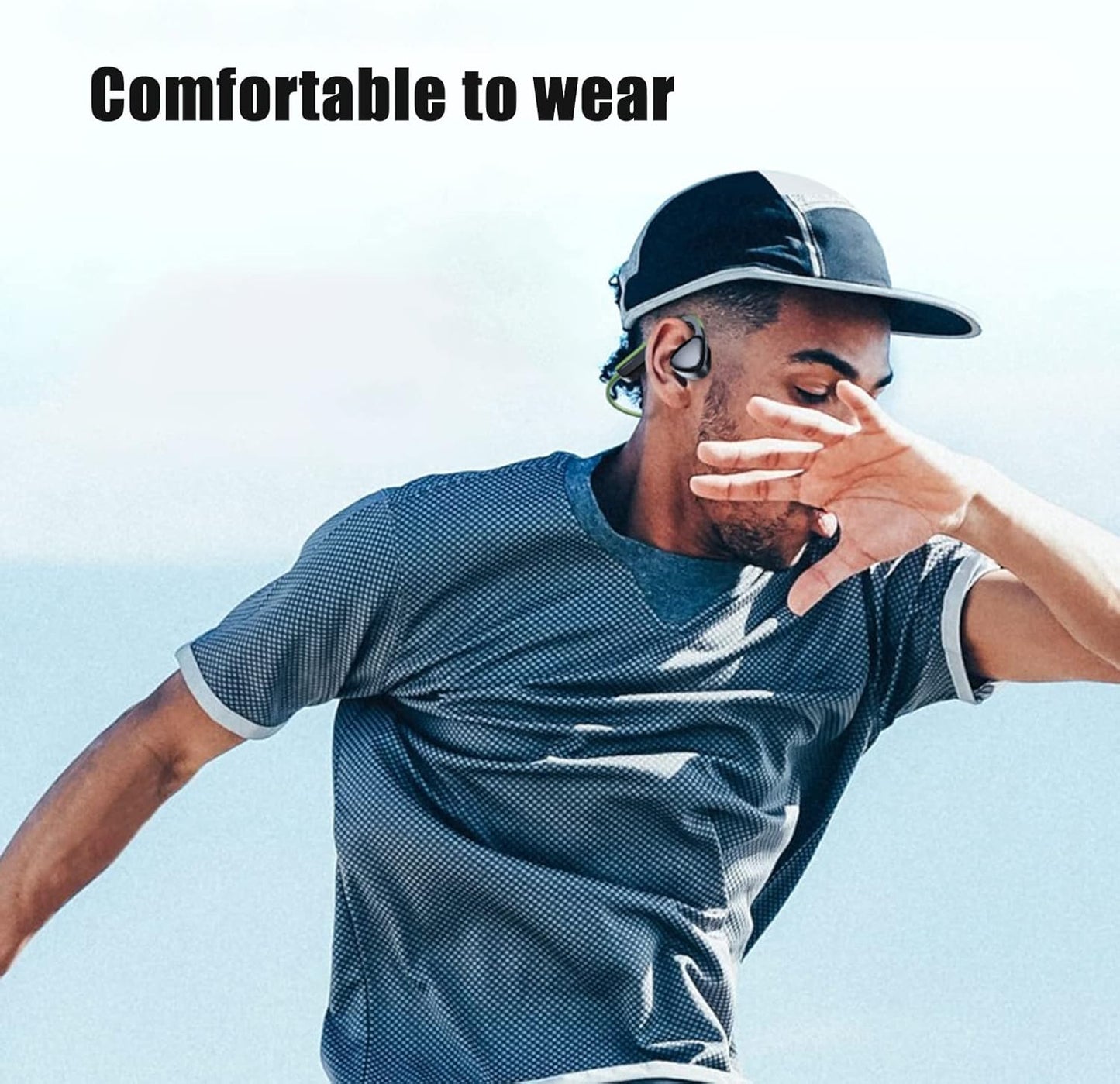 Bone Conduction Headphones IPX8 Waterproof Headphones for Swimming Bluetooth Open Ear Headphones with 8G Memory Wireless Headphones